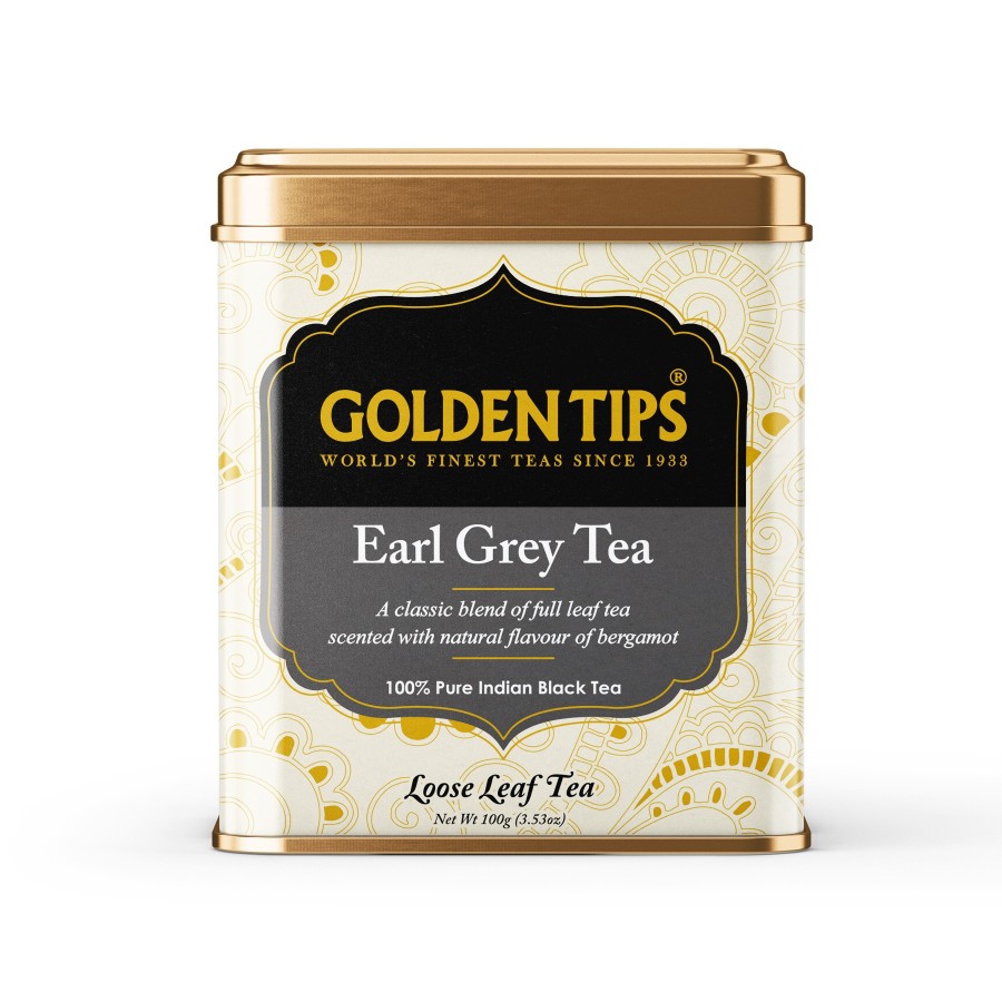 Golden Tips Darjeeling Earl Grey Black Tea Tin (100 g)