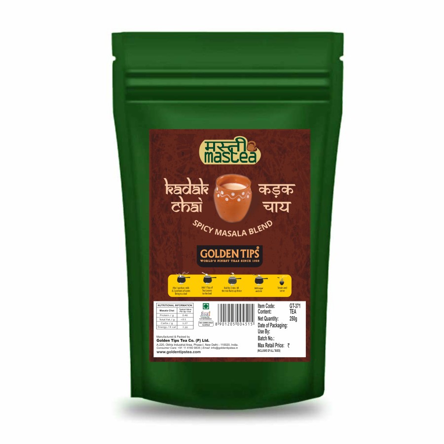 Golden Tips Indian Spicy Blended Kadak Masala Tea (250 g)