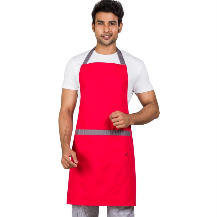 Gordon Apron Red/Grey