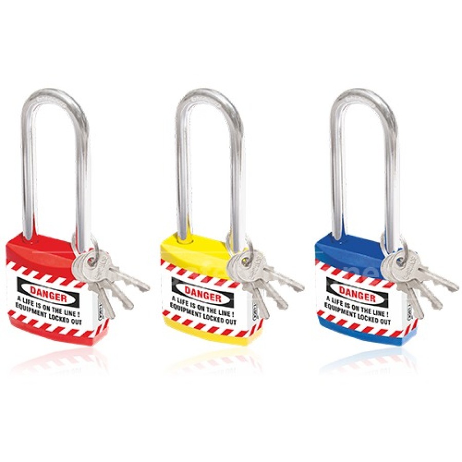 Jacket Padlock with LONG Shackle – Key Different