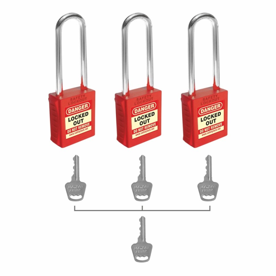 PLSP Padlock with 85 mm Steel Shackle – Key Different + Master Key