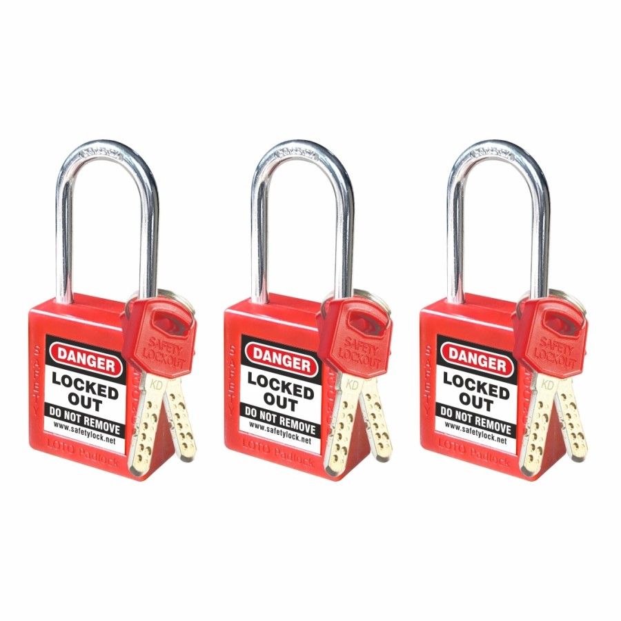 Series 5 – Computer Key Lockout Safety Padlock with Steel Shackle – Key Different