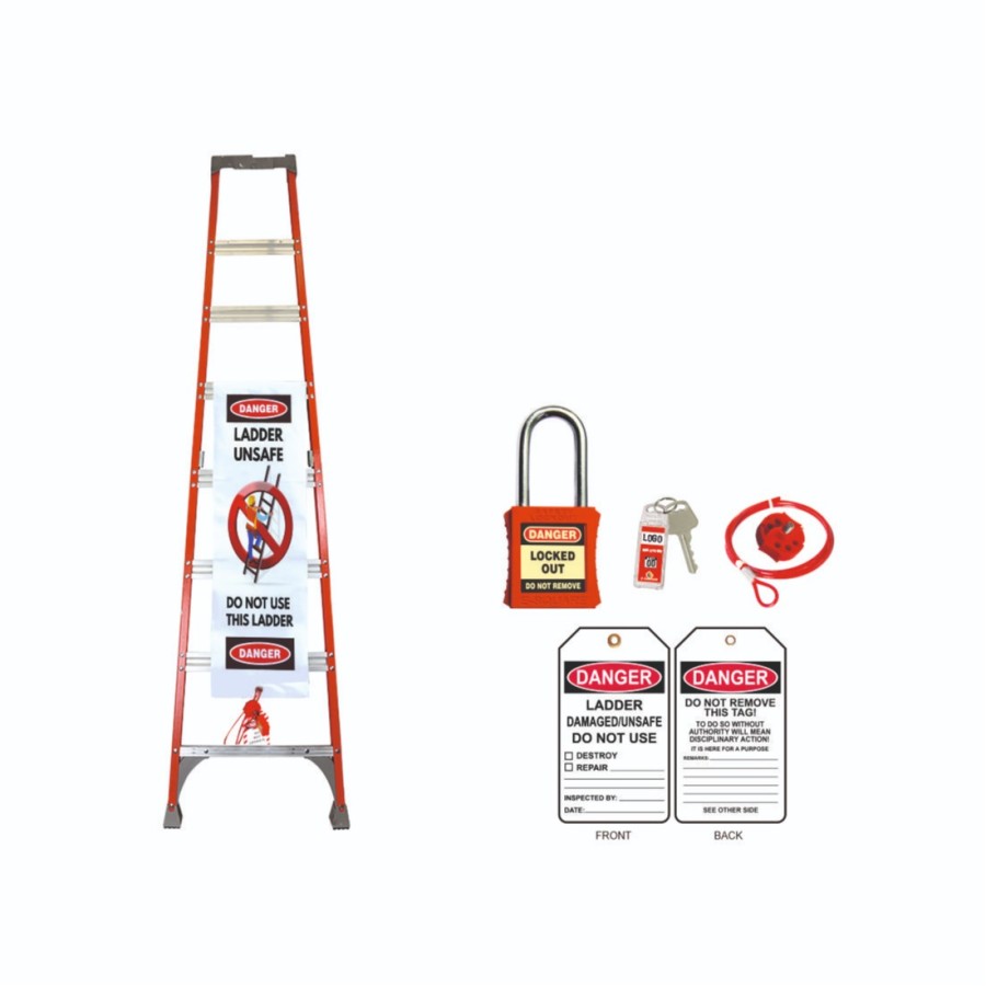 Single Sided Ladder Lockout Small – 1 (32″ x 13″) with Kit